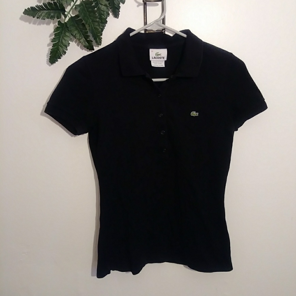 Lacoste polo shirt black size 38